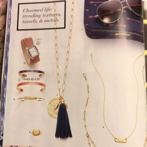 Stella & Dot | Gold Carla Tassel Pendant Necklace Retired - Picture 9 of 13